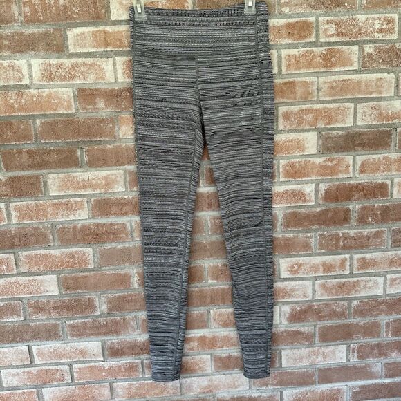 Athleta Gray Pattern Leggings Full Length Small Tall - Picture 1 of 8